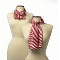 Red Saville Stripe Polyester Scarf - 8"x45"